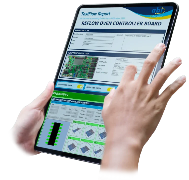 holding ipad with testflow